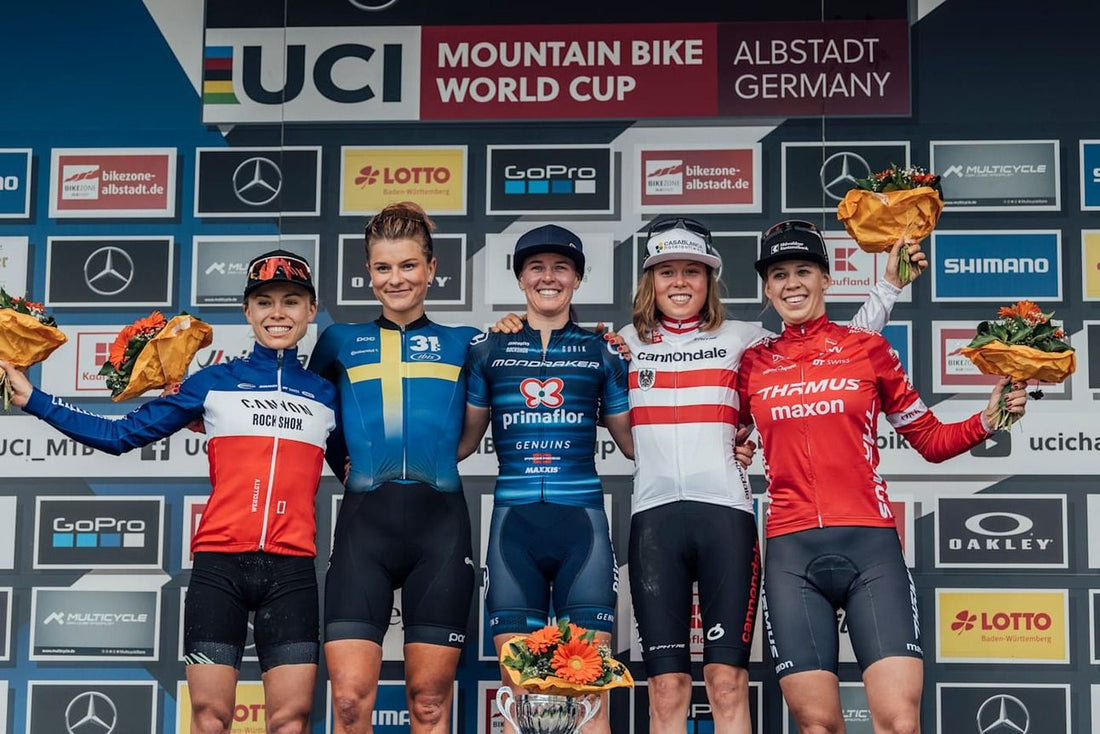 200+ World Cup Riders Protest Warner Brothers 3 Person Podium