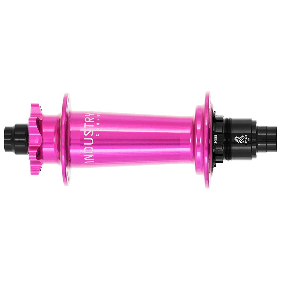 Industry Nine Hydra Classic Boost 6B Disc Hub Rear 32H 12mm TA 148mm Shimano Micro Spline Pink