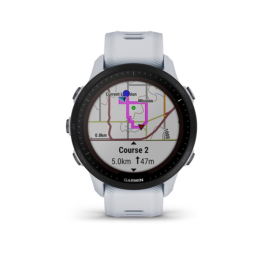 Garmin Forerunner 955 Solar GPS Smartwatch - 45.6mm Whitestone