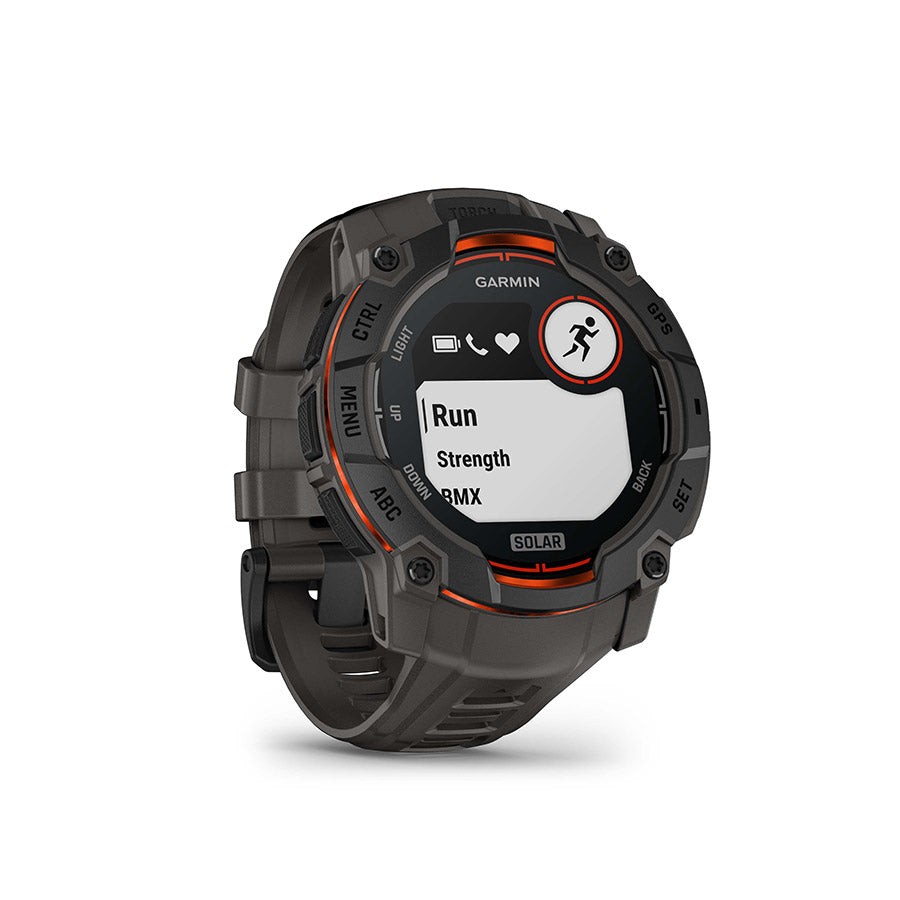 Garmin Instinct 3 GPS Smartwatch - 50mm Solar Black/Charcoal