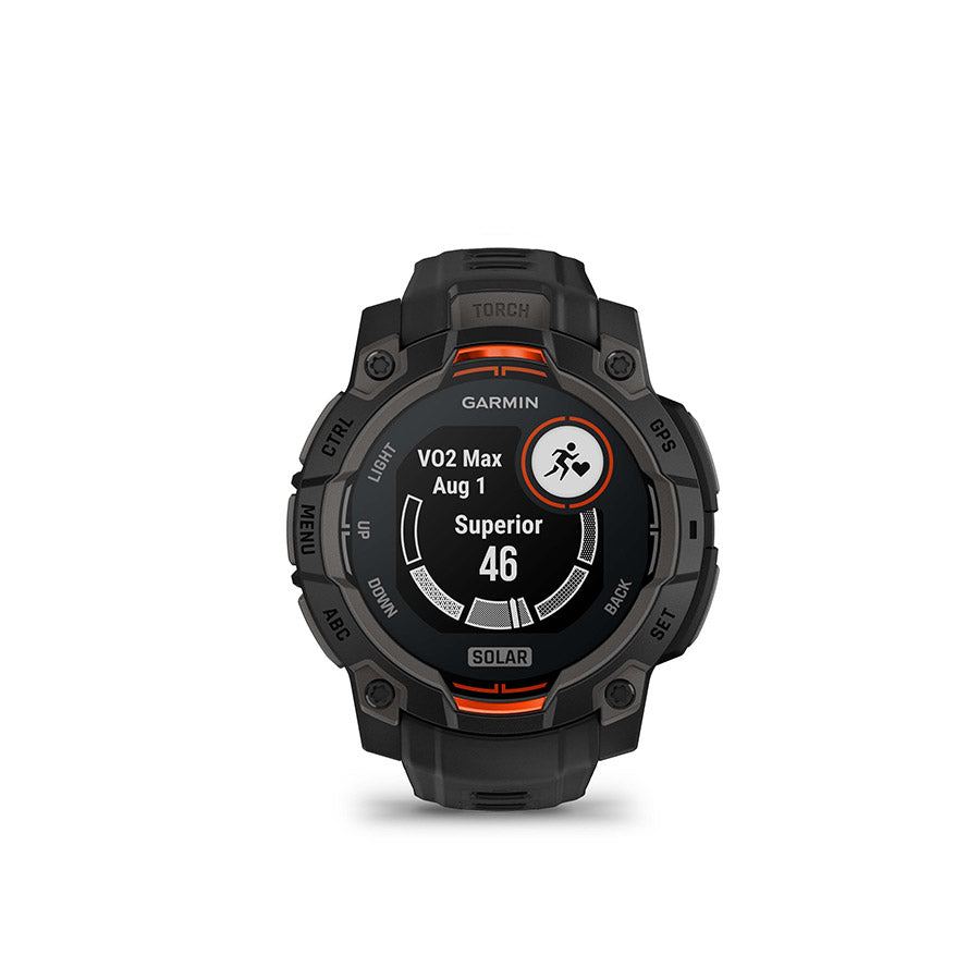 Garmin Instinct 3 GPS Smartwatch - 45mm Solar Black/Black