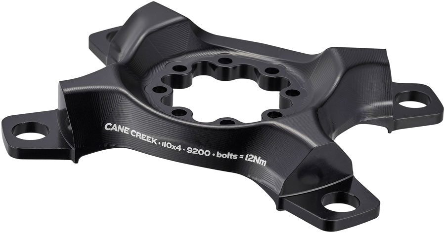 Cane Creek eeWings Chainring Spider - 4-Bolt 110 Asymmetric BCD 8-Bolt Mount Type For Shimano Dura-Ace 9200 BLK