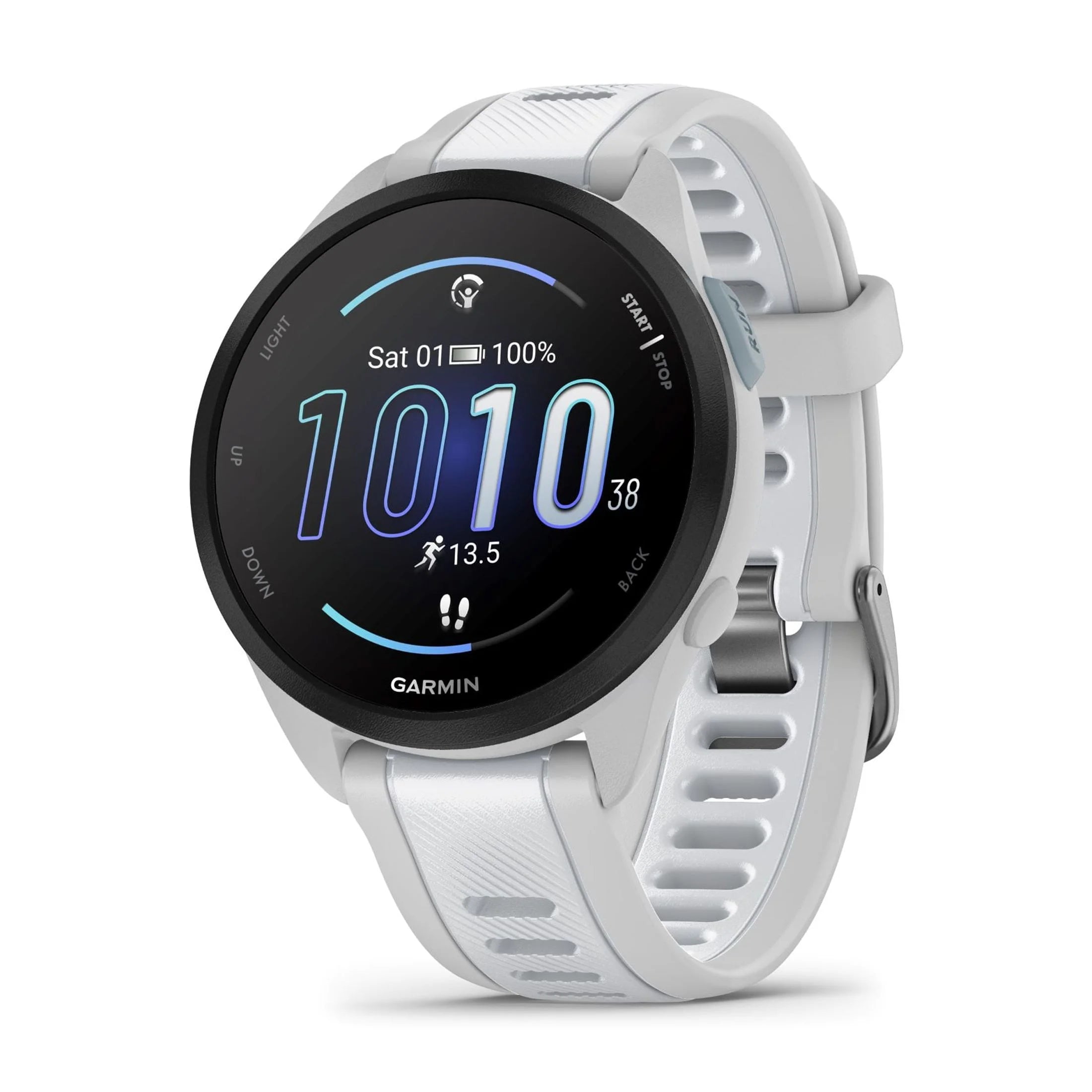Garmin Forerunner 165 Running Watch - Mist Gray/Whitestone