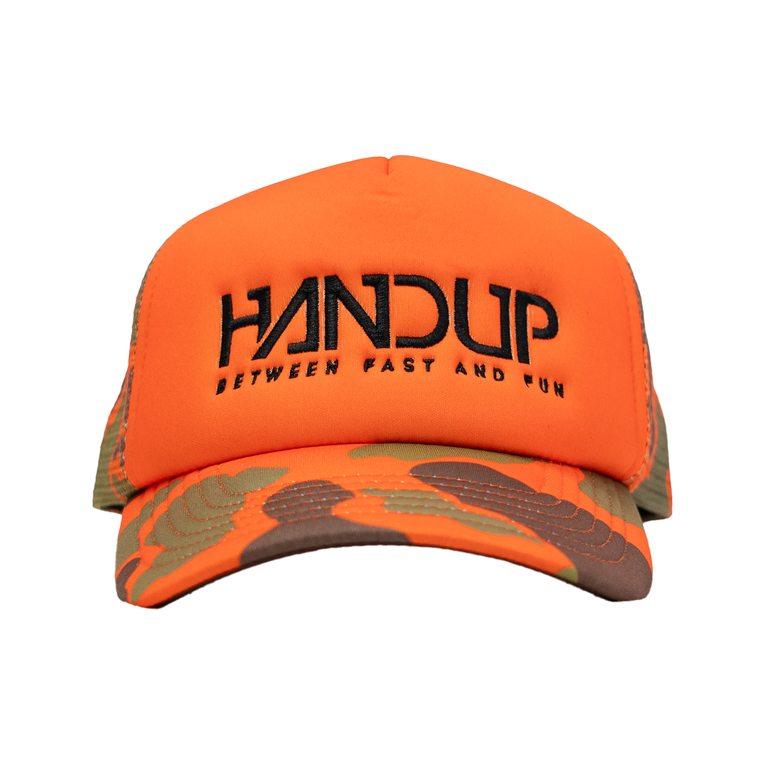 Foam Trucker Hat - Orange Camo